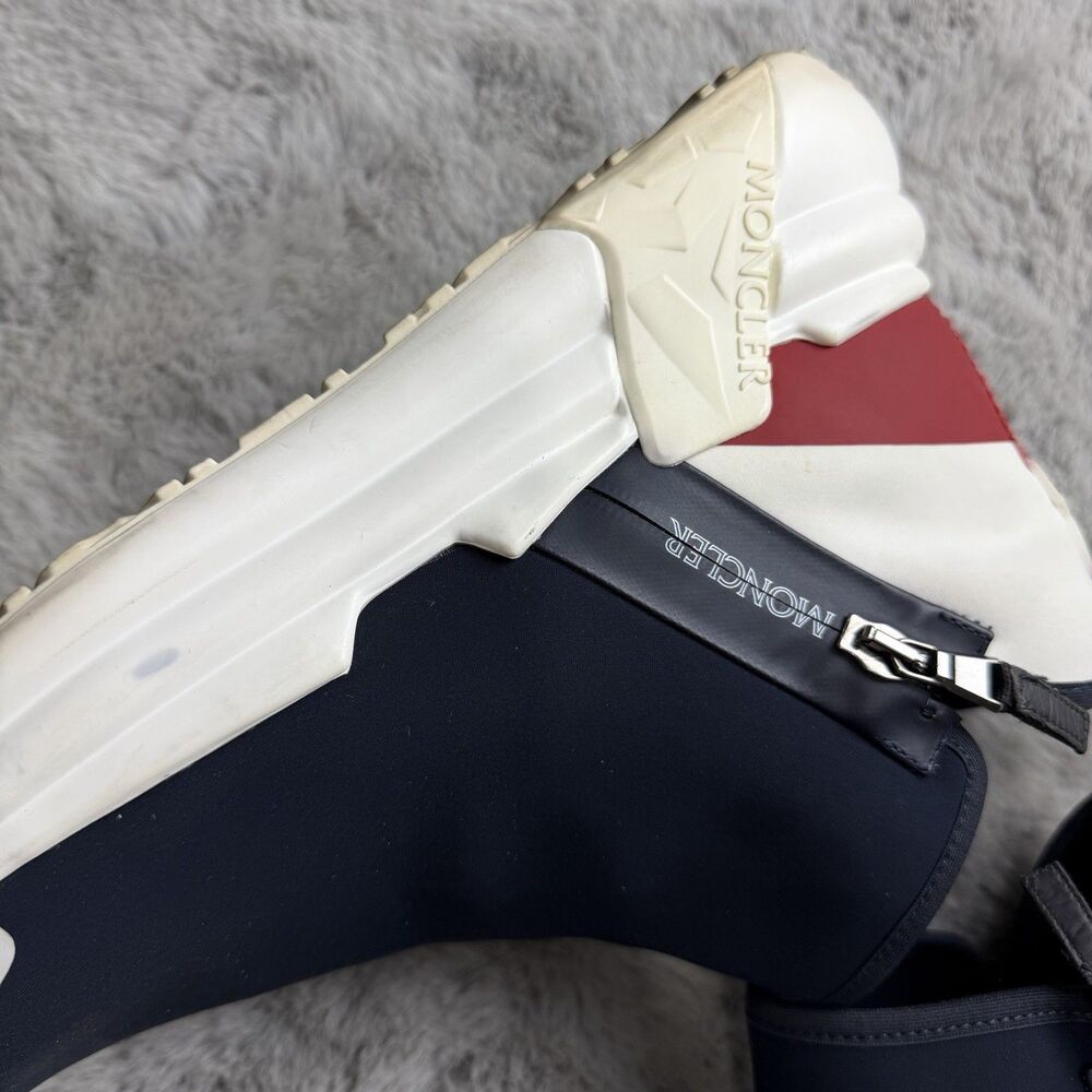 Moncler Compassor Zip Shoes Mens Sneakers Blue Athletic Size 44 US 11 Authentic - Picture 2 of 8